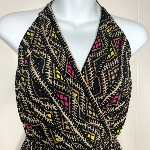 BCBGENERATION Tribal Surplice Halter Dress Size XS - Picture 4 of 8